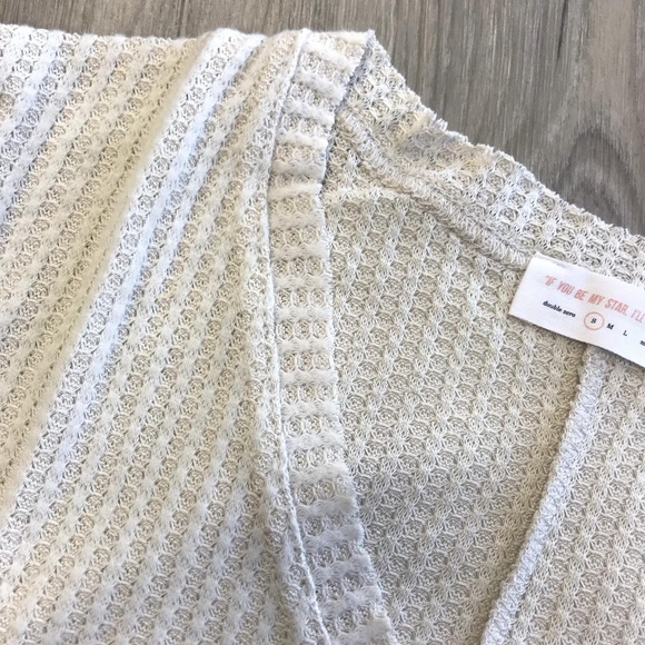 Waffle Knit Top Sweater Light Weight, Thin - Picture 3 of 7